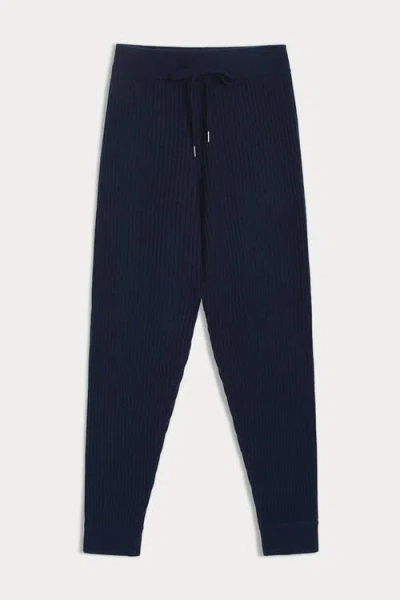 Naked Cashmere Heidi Ribbed Jogger Pant In Blue