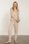Naked Cashmere Heidi Ribbed Jogger Pant In Brown