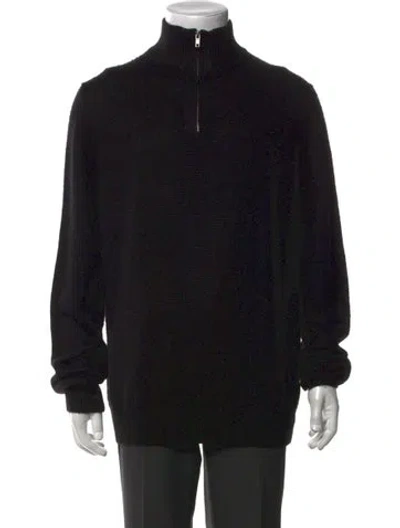 Pre-owned Naked Cashmere Linen Mock Neck Cardigan In Black
