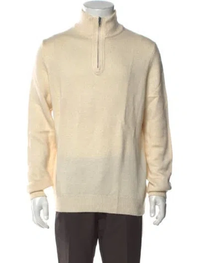 Pre-owned Naked Cashmere Linen Mock Neck Pullover In Neutral