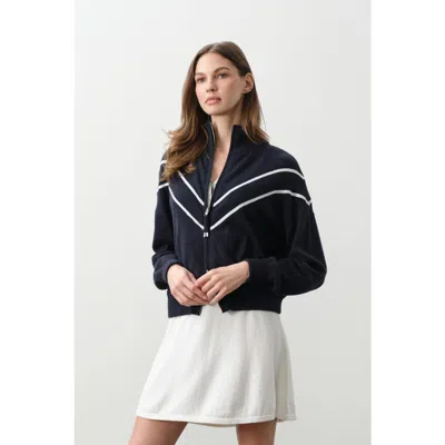 Naked Cashmere Magda Cotton Cashmere Track Jacket In Black