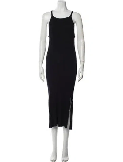 Pre-owned Naked Cashmere Scoop Neck Long Dress In Blue