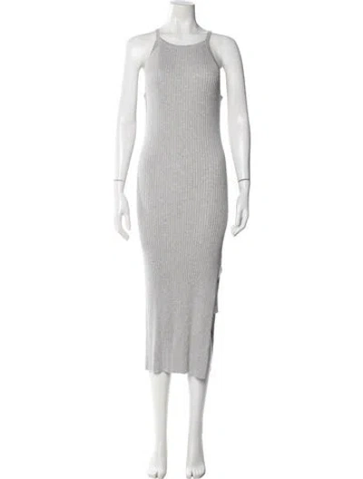 Pre-owned Naked Cashmere Scoop Neck Long Dress In Gray