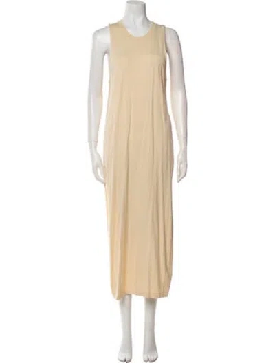 Pre-owned Naked Cashmere Scoop Neck Long Dress In Neutral
