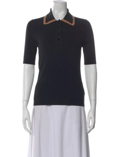 Pre-owned Naked Cashmere Short Sleeve Polo In Black