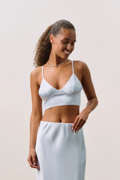 Naked Cashmere Silk Bralette In Gray
