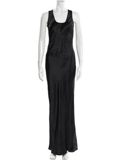Pre-owned Naked Cashmere Silk Long Dress In Black