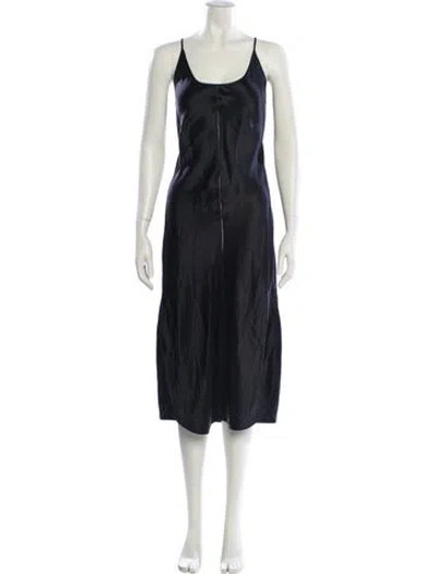 Pre-owned Naked Cashmere Silk Midi Length Dress In Blue