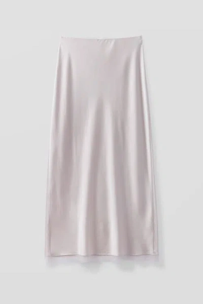 Naked Cashmere Silk Slip Skirt W/ Tulle Trim In Neutral