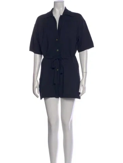 Pre-owned Naked Cashmere Square Neckline Romper In Blue