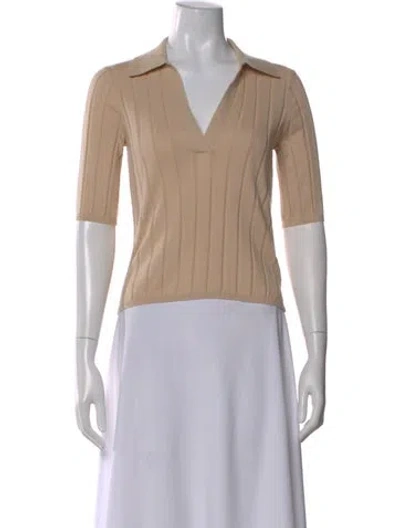 Pre-owned Naked Cashmere V-neck Short Sleeve Polo In Neutral