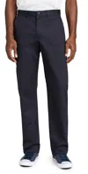 Naked & Famous Straight Chino Navy Stretch Twill Pants Navy In Navy