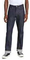 Naked & Famous True Guy - Dirty Fade Selvedge Jeans Indigo/white In Indigo/white
