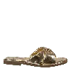Naked Feet Goa Flat Sandals In Gold