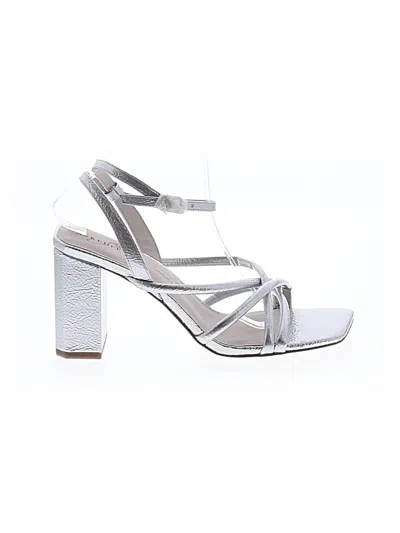 Pre-owned Naked Feet Heels In Silver
