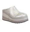 Naked Feet Platform Clogs In Coach Silver In Grey