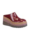 Naked Feet Women's Coach Platform Clogs In Deep Red In Red