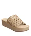 Naked Feet Women's Cyprus Platform Sandals In Gold