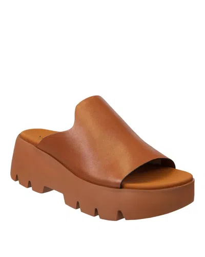 Naked Feet Women's Drift Platform Sandal In Camel In Brown