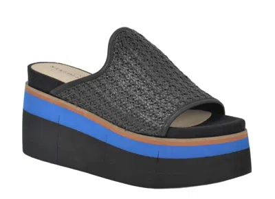 Naked Feet Women's Flocci Platform Sandal In Jet Black