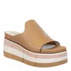 Naked Feet Flow Wedge Slide Sandal In White