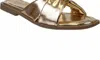 Naked Feet Goa Flat Sandals In Gold