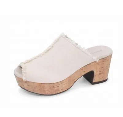 Naked Feet Women Grant Linen Platform Sandal In Natural Linen In Multi