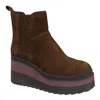 Naked Feet Women's Guild Platform Chelsea Boots In Cacao In Brown