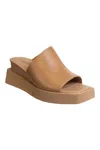 Naked Feet Infinity Wedge Slide Sandal In Brown