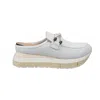 Naked Feet Women's Polo Clog Shoes In White In White