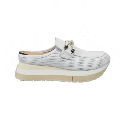 Naked Feet Women's Polo Clog Shoes In White