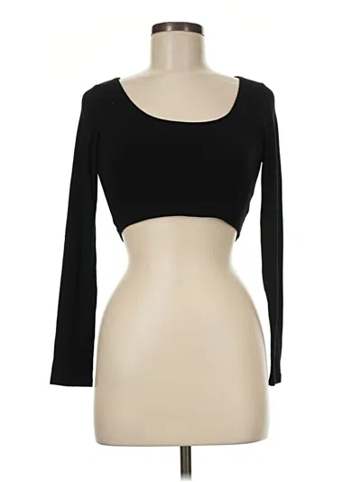 Pre-owned Naked Wardrobe 3/4 Sleeve Top Black Sweetheart Neckline Tops
