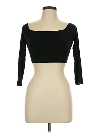 Pre-owned Naked Wardrobe 3/4 Sleeve T-shirt In Black