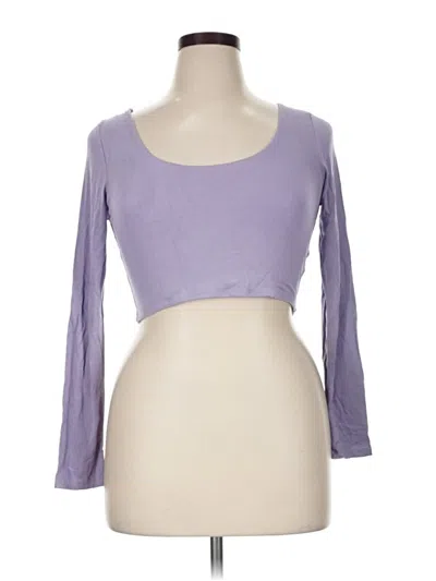 Pre-owned Naked Wardrobe 3/4 Sleeve T-shirt In Purple