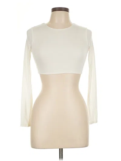 Pre-owned Naked Wardrobe 3/4 Sleeve T-shirt In White