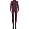 Naked Wardrobe Long Sleeve Closed Toe Jumpsuit In Multi