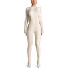 Naked Wardrobe Animal Print Closed Toe Jumpsuit In Neutral