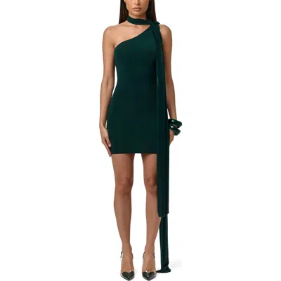 Naked Wardrobe Bare Body Tie Shoulder Body-con Minidress In Green