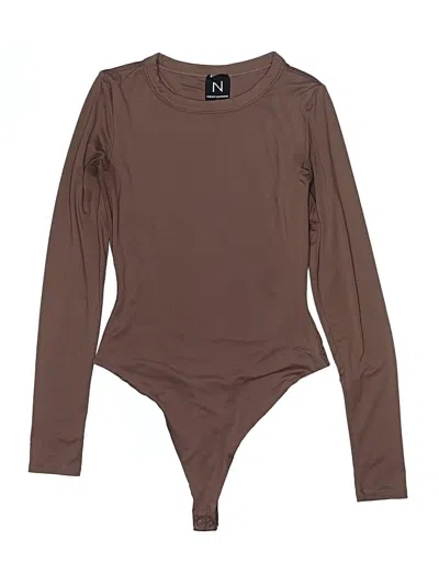 Pre-owned Naked Wardrobe Bodysuit In Brown
