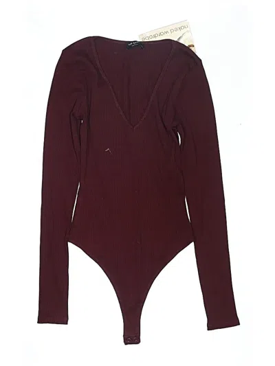 Naked Wardrobe Bodysuit In Burgundy