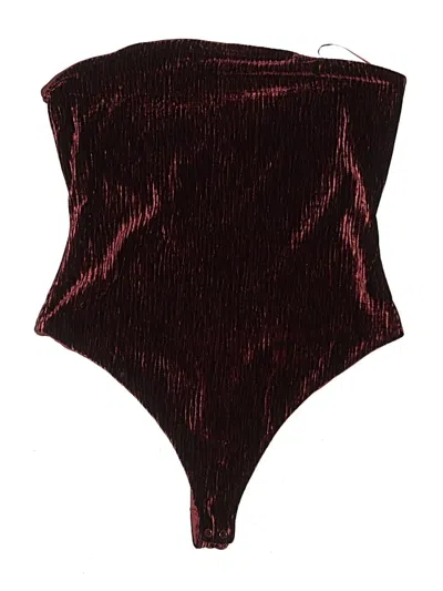 Pre-owned Naked Wardrobe Bodysuit In Burgundy