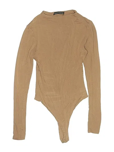 Pre-owned Naked Wardrobe Bodysuit In Tan