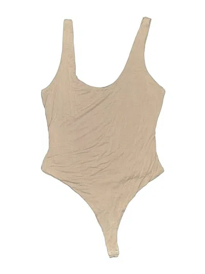 Pre-owned Naked Wardrobe Bodysuit In Tan