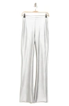 Naked Wardrobe Bootcut Faux Leather Pants In Silver