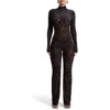 Naked Wardrobe Burnout Long Sleeve Jumpsuit In Black