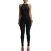 Naked Wardrobe Burnout Open Back Jumpsuit In Black