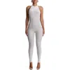 Naked Wardrobe Burnout Open Back Jumpsuit In White