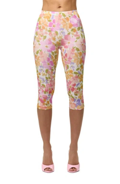 Naked Wardrobe Capri Leggings In Multi