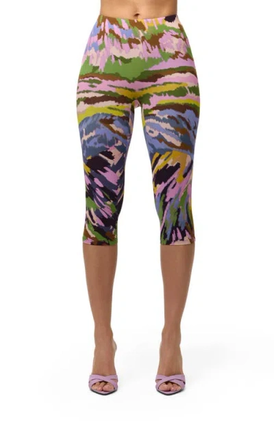 Naked Wardrobe Capri Leggings In Multi