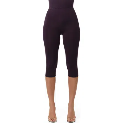 Naked Wardrobe Capri Leggings In Purple